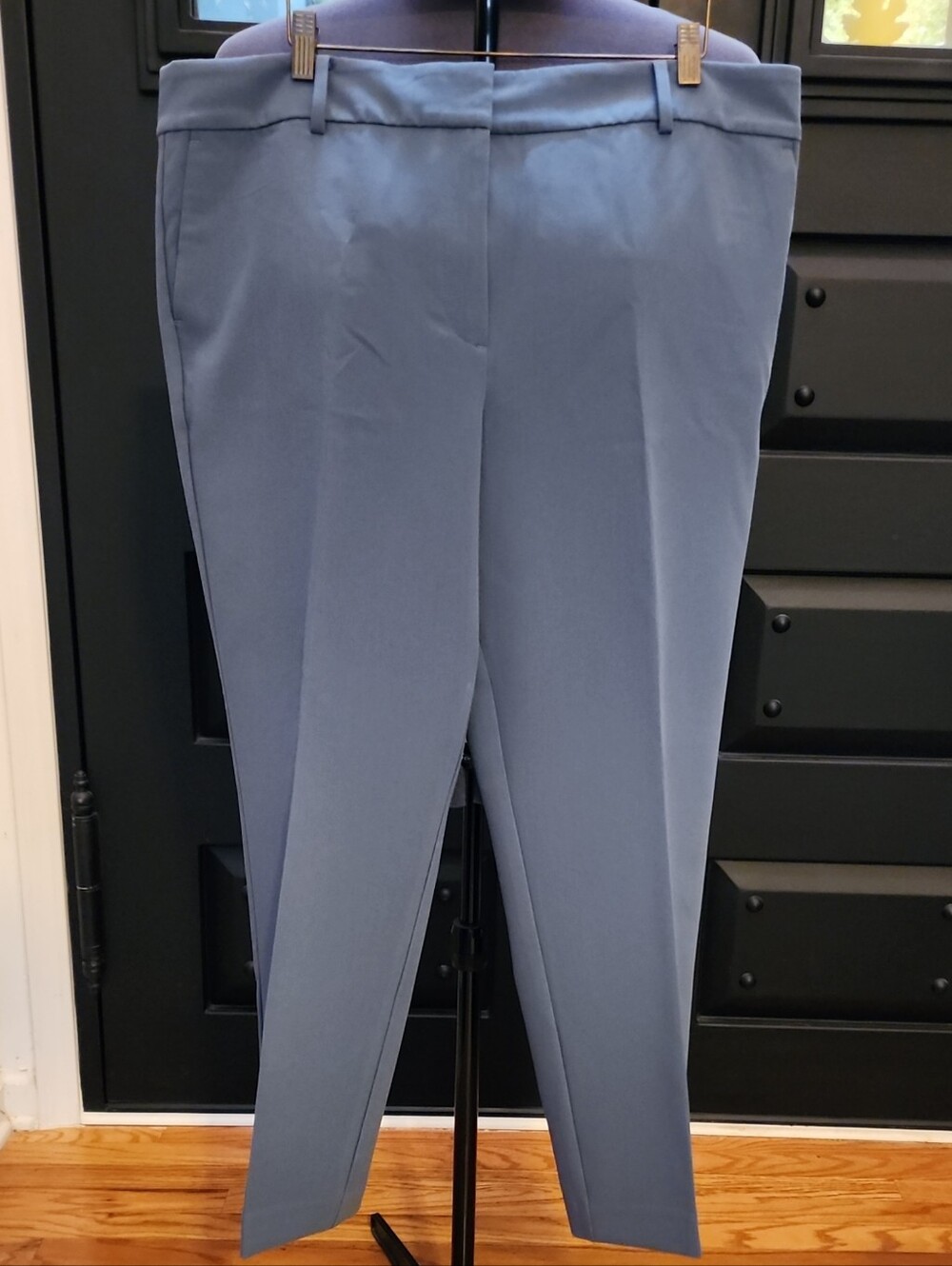 Ann Taylor Factory Green-Blue Straight-Leg Trousers